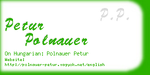 petur polnauer business card